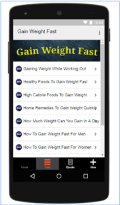 How To Gain Weight Fast android app