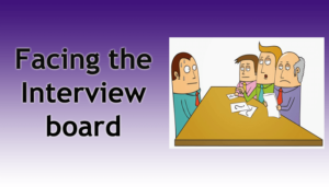 Facing the Interview board