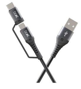 boAt Deuce USB 300 2 in 1 Type-C & Micro USB Stress Resistant
