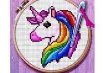Magic Cross Stitch Pixel Art logo