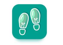 Lucky Step-Walking Tracker App Logo